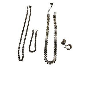 Mixed Brand Gold Silver‎ Tone Lot Womens Necklaces Bracelet Clip-On Earrings